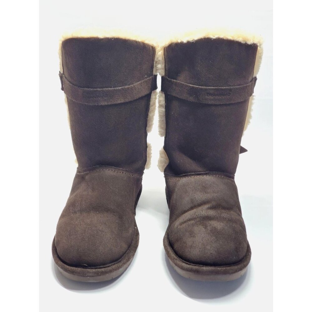 Bearpaw Women's Brown Suede & Fur Mid-Calf Winter Boots Size 9 552 - Picture 2 of 9